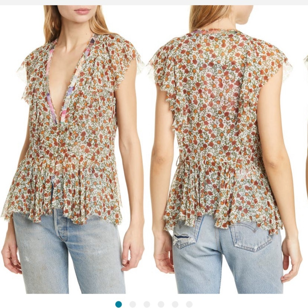 NWT Le Superbe Flirt 100% Silk Blouse